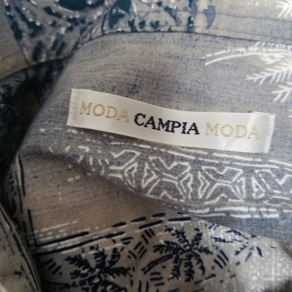 Moda Campia Moda Hawaiian Shirt Size Large.Pit to pit approx:  24.5 inches Ri - Picture 6 of 7
